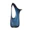 Blue Abstract Glass Vase with Cutout Handle & Elongated Opening